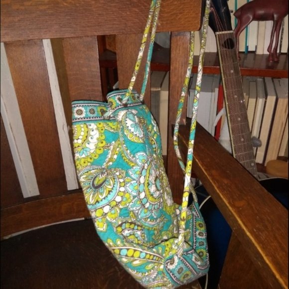 FLASH SALE* Vera Bradley Retired Peacock Bag Drawstring Pouch - Picture 5 of 9